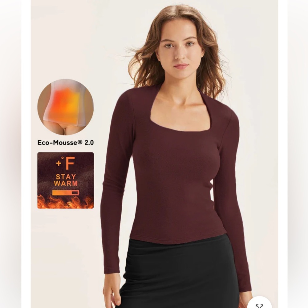 OGL Eco-Mousse® Thermal Brushed Tapered Neck Brami Top